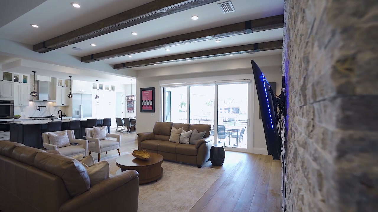 Open living and kitchen