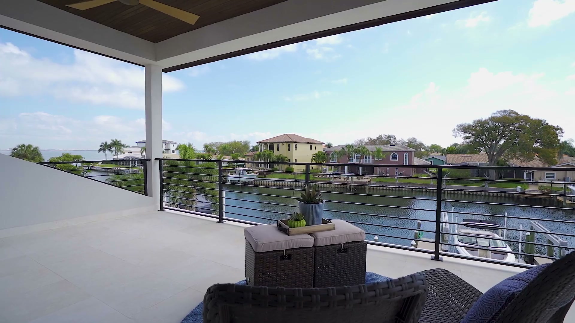Upper balcony with canal views