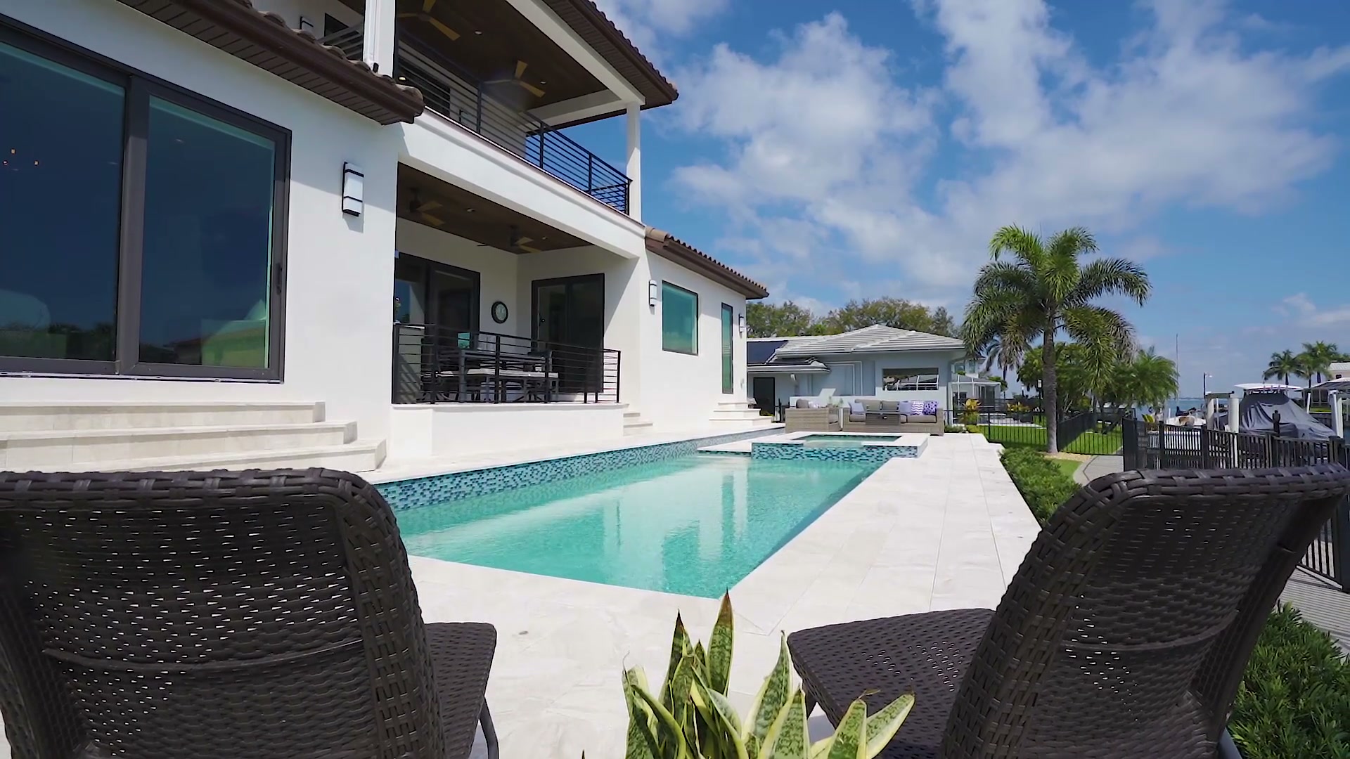 Pool and house exterior