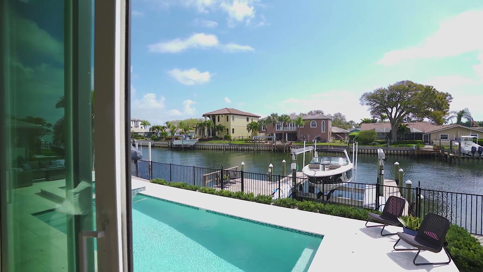 Pool overlooking canal